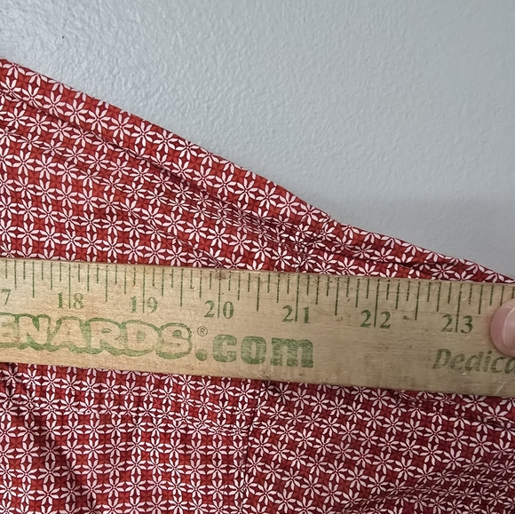 Ariat Shirt Men Large Red Floral Print Western Cowboy Rodeo Long Sleeve - Picture 9 of 11